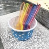 Mini Taster Spoons - Clear Plastic - Blue, Pink, Green,