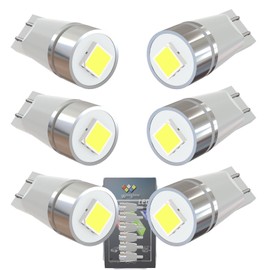 Wiseshine T10 LED Bulb 1.5Watt Super Bright,194 2825 168 W5W LED Light Bulb White,Truck Camper RV Automotive Car Interior Bulbs for Dome Map Cargo License Plate Lights Non Polarity DC12V-24V Pack6