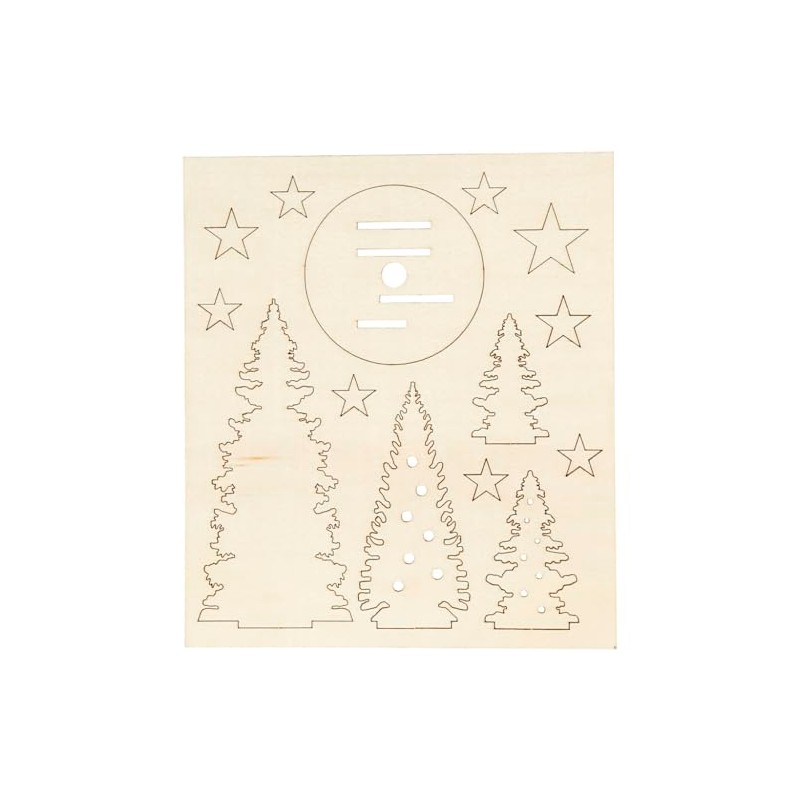 57886 3D Plywood Figures Kit - Xmas Trees