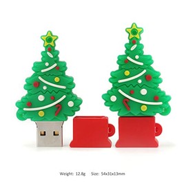 Unidad Flash para árbol de Navidad, 16 GB, Memoria USB de Regalo con Cadena para Familia, niños, Amigos, Estudiantes, Profesores, Feliz Navidad