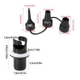 UtySty 3 Pack Electric Air Pump Nozzles Replacement with Inflatable Boat Air Valve Adapter for Quick-Fill Air Pump Portable Inflator Deflator Queen Air Mattress Bed Inflatable Kayak Pool Floats Tubes