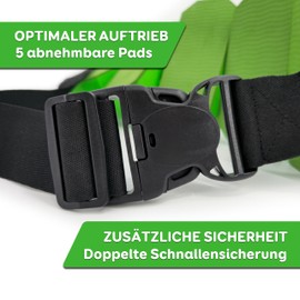 Grünflügel Swimming Belt Children 1 to 6 Years - Secure Hold & Skin-Friendly I 19-60 kg I Swimming Belt Swimming Aid from 1 Year Swimming Aid 2 Years Swimming Belt Children 3-6 Years