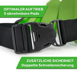 Grünflügel Swimming Belt Children 1 to 6 Years - Secure Hold & Skin-Friendly I 19-60 kg I Swimming Belt Swimming Aid from 1 Year Swimming Aid 2 Years Swimming Belt Children 3-6 Years