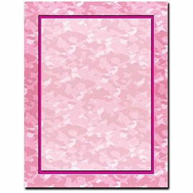 Pink Camo Letterhead Laser & Inkjet Printer Paper, 25 Pack