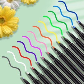 DealKits 12 x Chalk Markers,Liquid Chalk Markers, Chalkboard Markers for Acrylic Fridge Calendar Board,Window, Mirror,Glass,12 Vibrant Colors, 1mm Fine Points