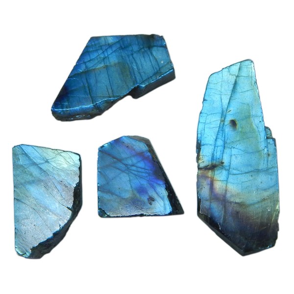 Myhealingworld Natural Multi Fire Rough Labradorite Stones for Jewelry Making