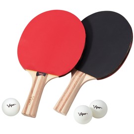Viper by GLD Products Table Tennis Accessory Set, 2 Rackets/Paddles and 3 Balls, Multi