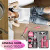 24 PCS Pink Tool Kit for Women Ladies, Home Small