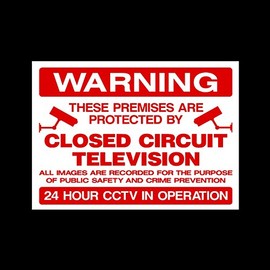 CCTV Closed Circuit Television Premises Protected Plastic Sign - Security, Camera, Closed Circuit TV, Warning Safety (MISC43)