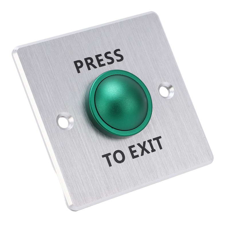 Door Release Button Stainless Steel 12‑24V Push to Exit NO