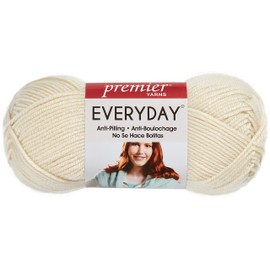 Premier Yarns 1-Pack Solid Deborah Norville Everyday Soft Worsted, Cream