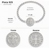 TClaudia Pulsera San Benito Plata 925 con Esferas para Mujer