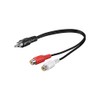 Goobay 50005 Audio Y Cable Adapter, RCA Male to Stereo