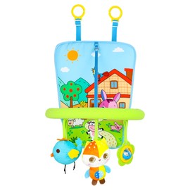 Infant Car Seat Toy 3 Kick and Play Toys with Sound Rear Car Seat Fun Travel Baby Toy for Baby 0-12 Months