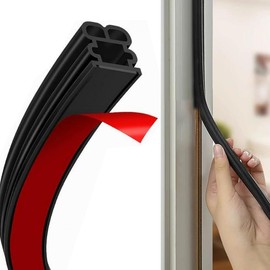 39.37ft Door Weather Stripping Self Adhesive Rubber Seal Strip Weatherstripping Soundproofing Door Seal Strip for Door Window, Seals Large Gapfrom 0.31 inch to 0.43 inch