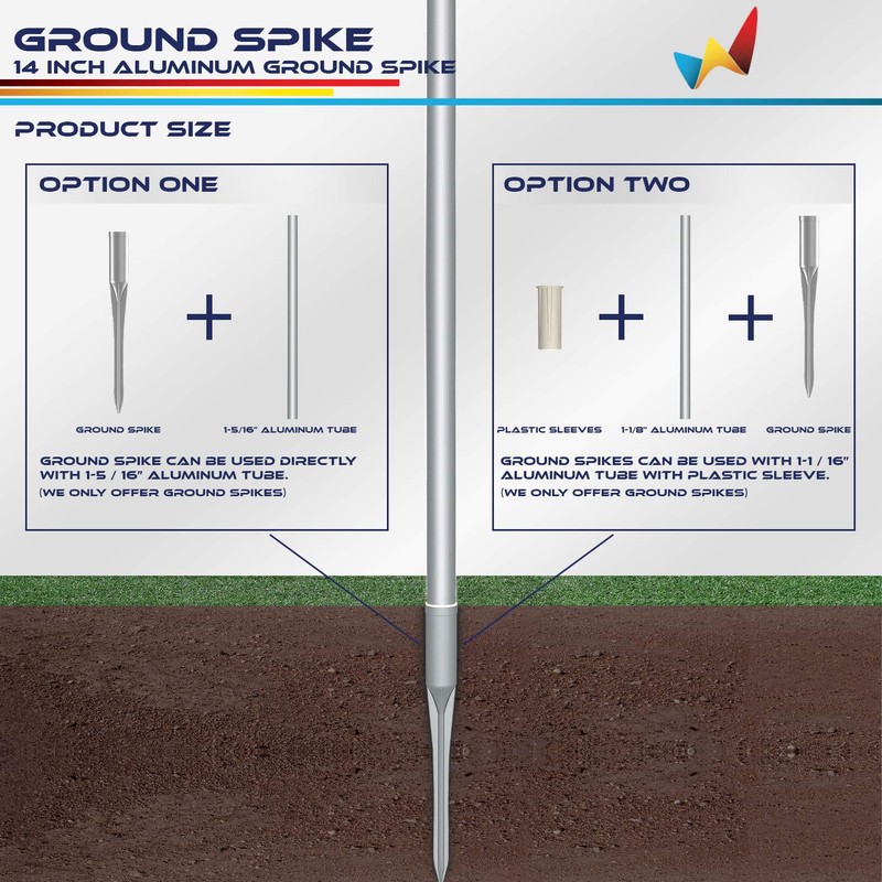 Windscreen4less Ground Spikes Post Anchor for Garden Patio Temporary Fence