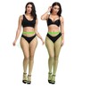 EVERSWE High Waist Fishnet Tights Thigh High Stockings Suspender Pantyhose