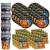 Basketball Star Birthday Party Supplies Set Plates Napkins Cups Tableware Kit for 16