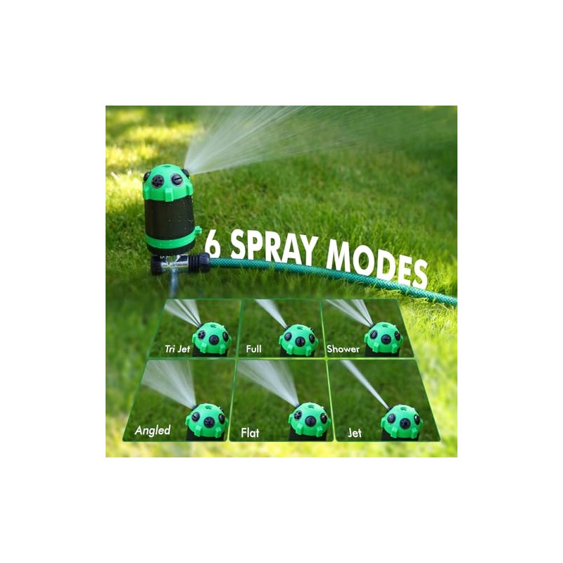 Restmo Multi-Adjustable Lawn Sprinkler with 6 Spray Modes