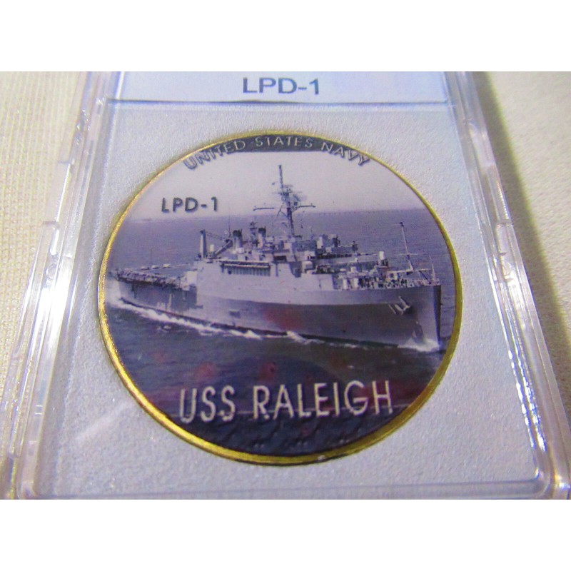 US NAVY - USS Raleigh (LPD-1) Challenge Coin