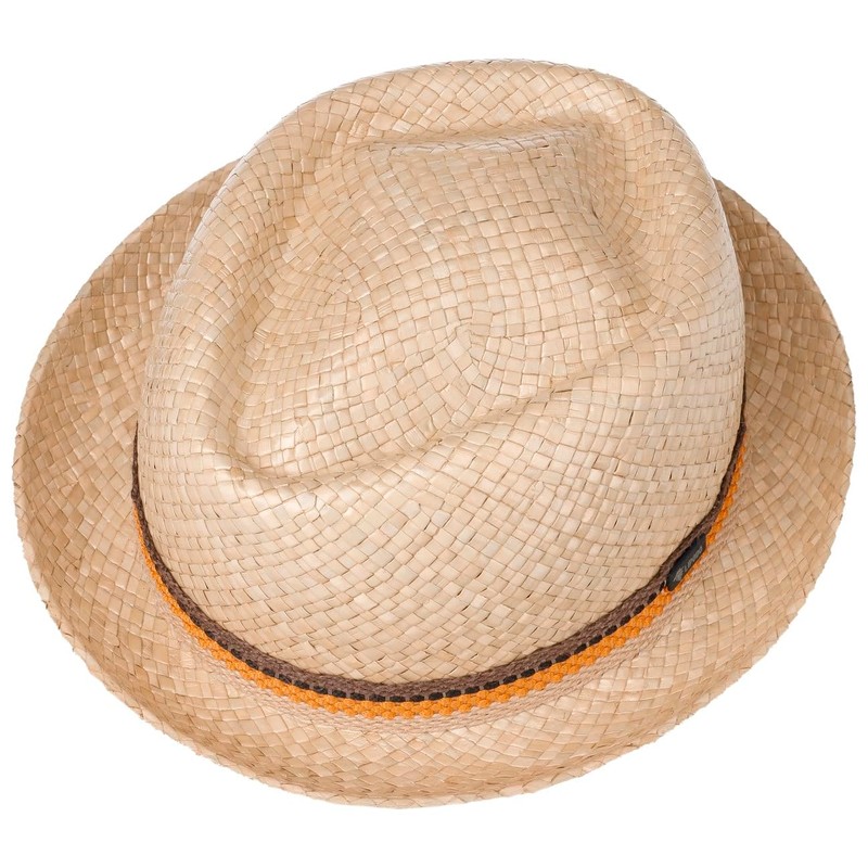 Lipodo Classic Diamond Crown Straw Hat Porkpie Sun Hat Made
