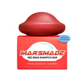 MARS MADE Red Bean Shampoo Bar 2.0 - Hydrating & Moisturizing Natural Hair Soap Bar Shampoo for Hair Color & Scalp Nourishment - Bathing Soap Solid Shampoo for All Hair Types (120g, 4.23oz)