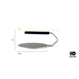 Kockums Jernverk - Burger Smasher Neoprene 14 mm / 660 g - High Quality Swedish Stainless Steel Without Sharp Edges - Achieve Restaurant Quality at Home, A Perfect Smash Burger Press