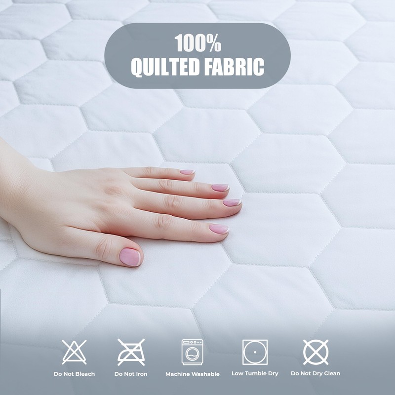 Plush Palace Extra Deep 30cm Quilted Single Mattress Protector, Hypoallergenic