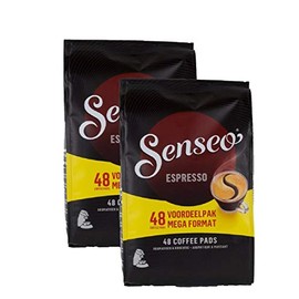 Senseo Espresso Dark Roast Coffee Pods – 96 Count (2 Packs) – Concentrated Strong Flavor with Rich Crema – Single-Serve Coffee Pads Compatible with PeleCom Machines