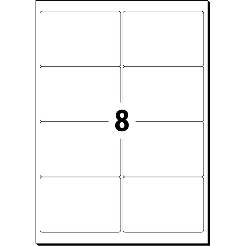Sigel LA322 Address Labels, white, rounded corners, 99.10x67.70 mm (A4),