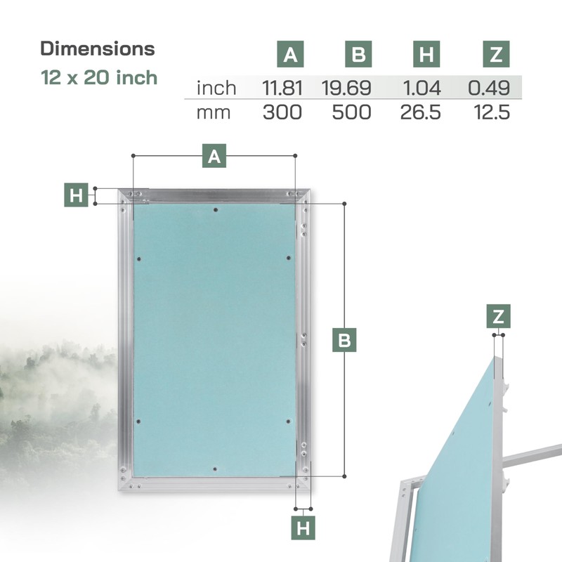 Vent Systems 12" x 20" Inch Access Panel - Metal