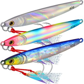 TRUSCEND Metal Jig Shore Jigging Lure, Sea Bass, All Purpose Lure, 1.4 oz (40 g)