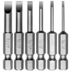 Toolcool 6 Pcs Slotted Screwdriver Bit Set Magnetic Flat Head