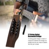 12 String Guitar Bridge Kit Black Roswood and Plastic Saddle