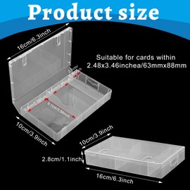 4 PCS Plastic Bridge Size Playing Cards Boxes, Snaps Closed Empty Plastic Storage Box, 2 Decks Bridge Card Case, Playingcard Storage Clear Business Trading Card Case for Cards