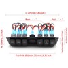 6 Gang Toggle Rocker Switch Panel Colorful LED Voltmeter for