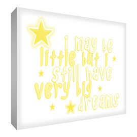 Feel Good Art Thick Solid Fronted Canvas Newborn Baby Gift (30 x 20 cm, Yellow)