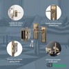 EAI Antique Brass Georgian Scroll Door Handle Key Lock Set