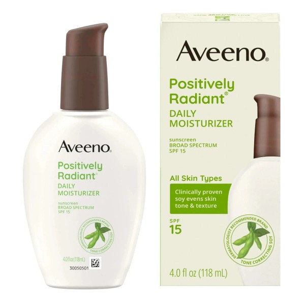 Aveeno Positively Radiant Daily Face Moisturizer with SPF 15, 4