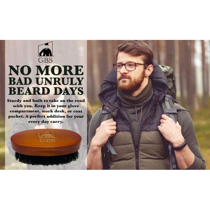 GENTS Beard Brush for Men - Premium Boar Bristle Brush