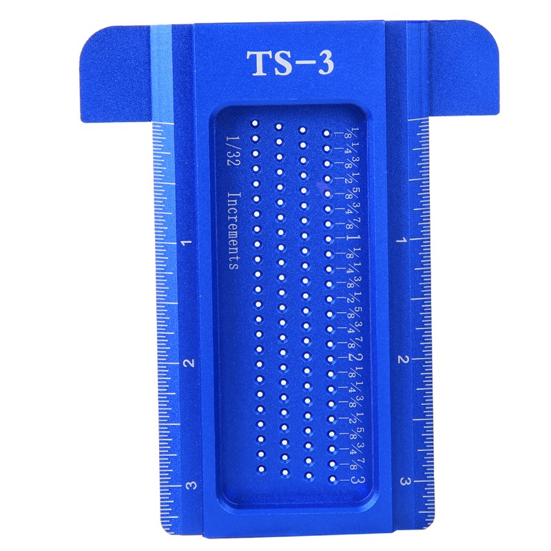 TS-3 Aluminum Alloy Ruler Woodworking Measuring Tool Mini Scriber Hardware
