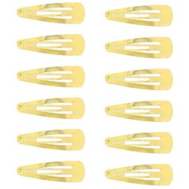 Topkids Accessories Small Mini Metal Hair Snap Clips Little Kids Toddler Baby Girls Children Women Clips Cute Clip Slides Gift Sectioning Clips Bendies Sleepies 3cm / 1.2" (12 Gold Colour)