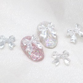 (Coco Nail) Mikado Silk Nail Ribbon Charms 5-Pack Silky Wedding Nails Angel Core Ballet Core Ships Today / (코코네일) 미카도실크 네일리본파츠 5개입 실키 웨딩네일 엔젤코어 발레코어 오늘출발