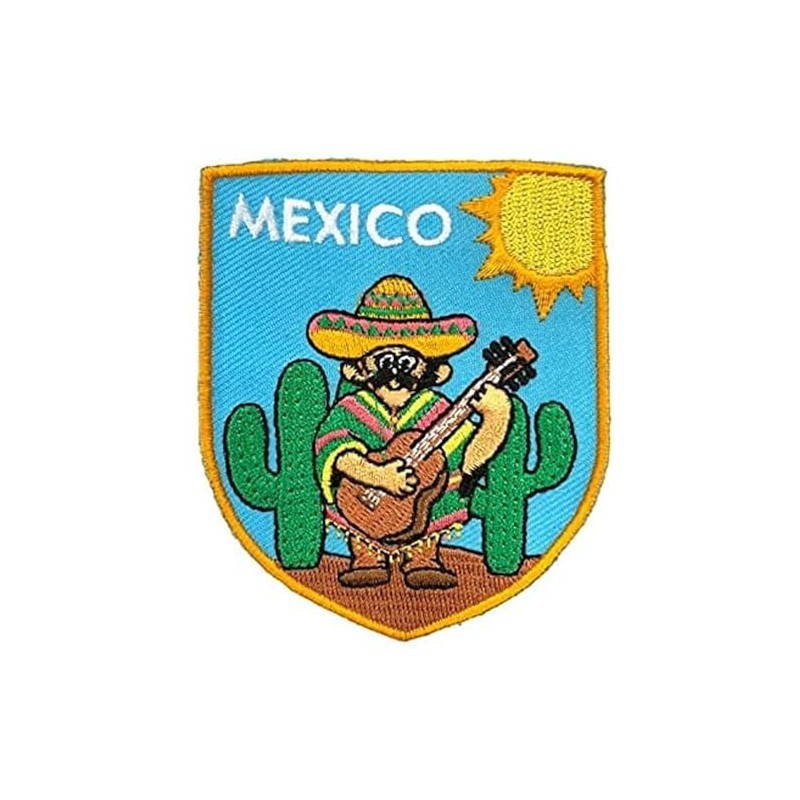 Mexico Sign Iron on Sew on Patch 3 Inch Ideal