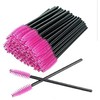 50 PCS Disposable Eyelash Brushes Mascara Wands Eye Lash Eyebrow Applicator/Castor Oil Applicator Cosmetic Makeup Brush Tool Kits (Purple/Black)