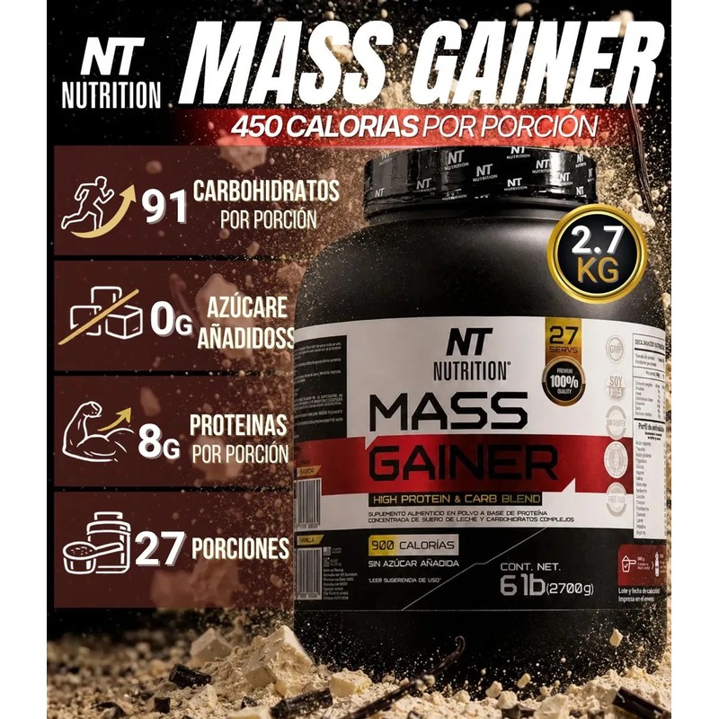 Ganador De Peso Mass Gainer Creatina Y Bcaa Nt Nutrition