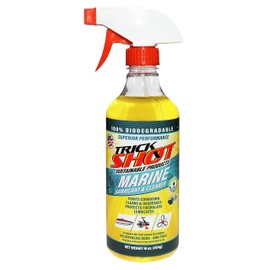 Trick Shot Marine Grade Lubricant & Penetrating Oil - Biodegradable Food Grade Rust Prevention Spray, Anti-Seize, Cleaner & Lubricant for Boat Galleys, Fiberglass, Fishing Gear Lubrication - 16 oz