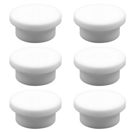 6 Pack Sink Overflow Hole Cover for Kitchen Sink Hole Overflow Cap for Bathroom Sink Basin Trim Overflow Cover Insert in Hole Round Caps (White)