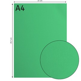 Florence Cardstock Textured - Coloured Card Making Supplies A4 - Green - 10 Sheets - Coloured Paper for Scrapbooking, Card Making, Die Cutting and Paper Crafts - 216 GSM - Emerald