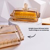 Glass Butter Dish with Lid for Countertop, Champagne Color Crystal